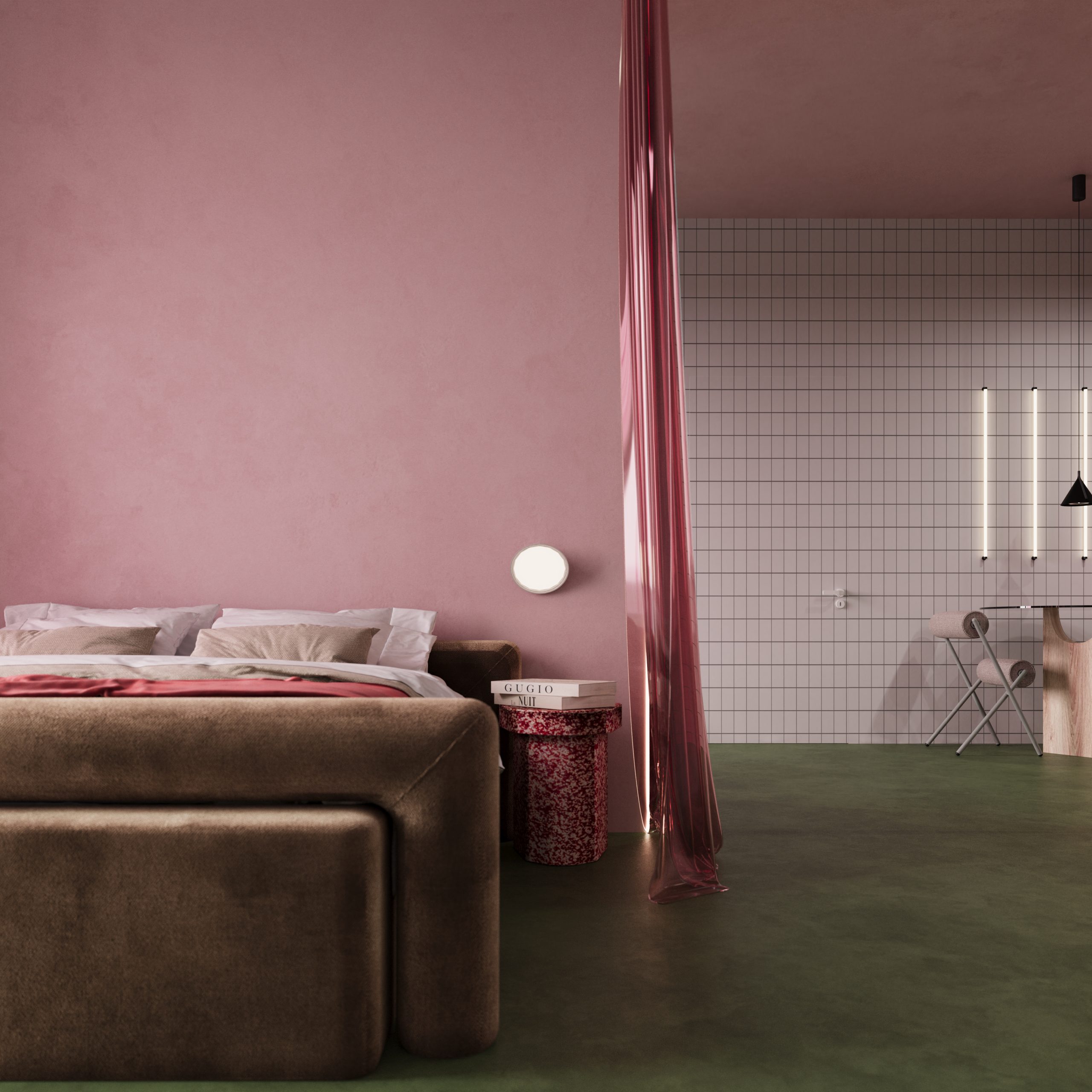 archventil_interior_design_architettura_bnb_commerciale_milano_italia_monte_santo_panoramico_rossa_verde_pareti_led_contemporaneo_30